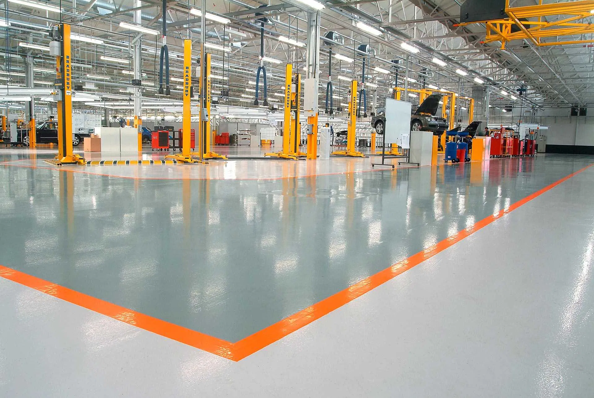 Industrial space striping for warehouses and commercial facilities in Mt Pleasant